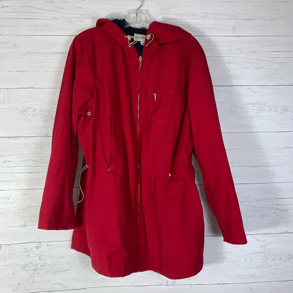 Weather Tamer red hooded jacket size 1X full zipper - Image 3