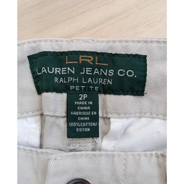 Lauren Jeans Co Ralph Lauren Newbury Chino Pants Women 2P Beige Cotton Casual - Image 9