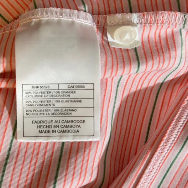 1161 | Nike Golf Fit Dry Striped Performance Polo‎ Shirt Pink Women XL - Image 8