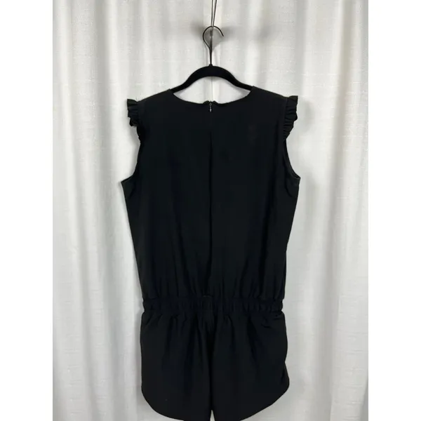 Albion Fit Black Ruffle Sleeve Active Lounge Romper Sz.M - Image 11