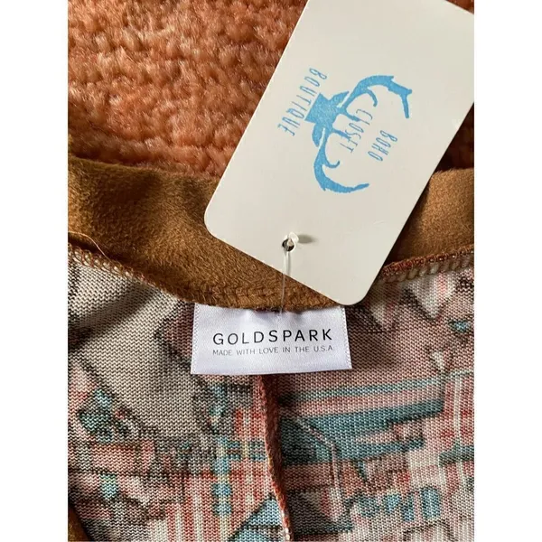 NWT Gold Spark Women's Size M S Brown On/Off Shoulder Midi Dress M - Image 3