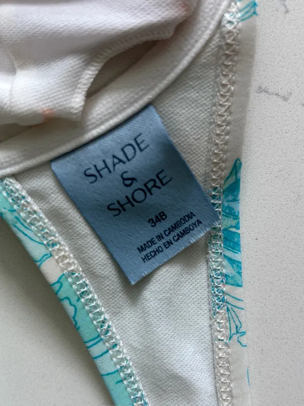 Shade & Shore Aqua Floral Women’s Two-Piece Swim Suit - Image 3