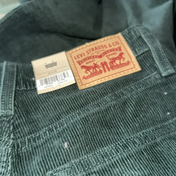 NWT Levis Womens Mid Rise 94 Baggy Corduroy Jeans Pants Green 26 - Image 7
