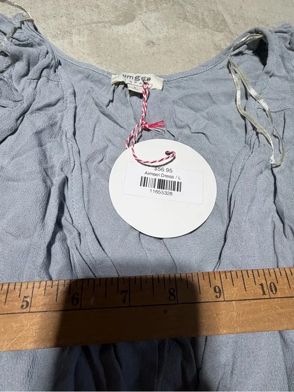 Umgee NWT Aimsel dress boho grey large MSRP$57 - Image 3