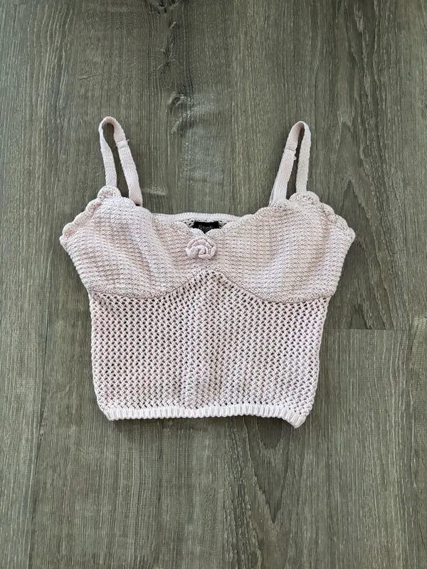 Beverly and Beck Kendra Rose Baby Pink Tank Top (S) - Image 2