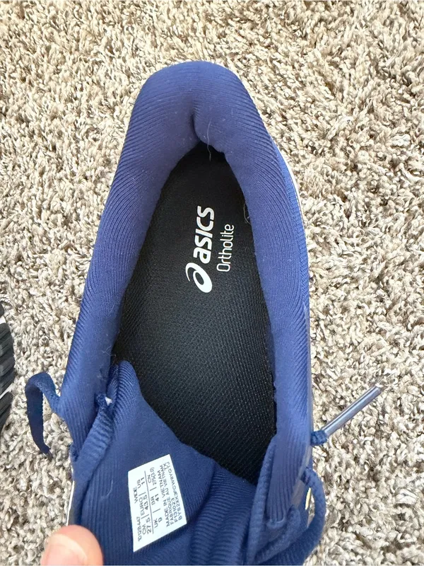 ASICS Navy and Teal Men's Running Shoes - Image 6