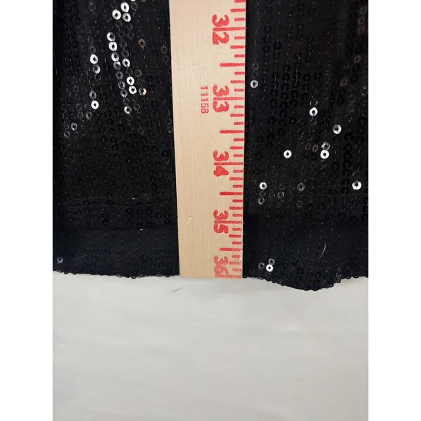 Cara Santana x Nine West Black Sequin Wrap Mini Holiday Chic Formal Dress XL - Image 5