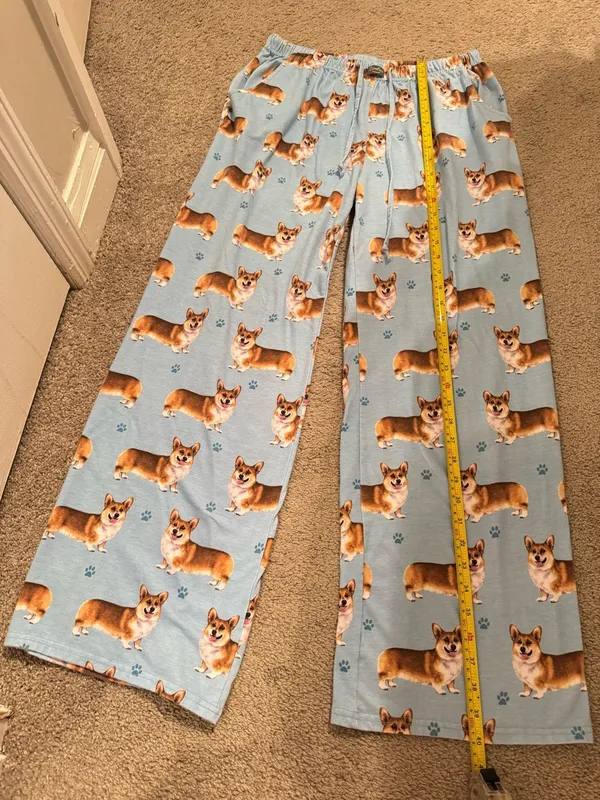 Comfies Welsh Corgi Unisex Cotton Blend Pajama Bottoms Size L - Image 8