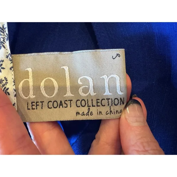 Anthropologie Dolan Left Coast Dress Women Small Blue High Low Tunic Preppy‎ - Image 7