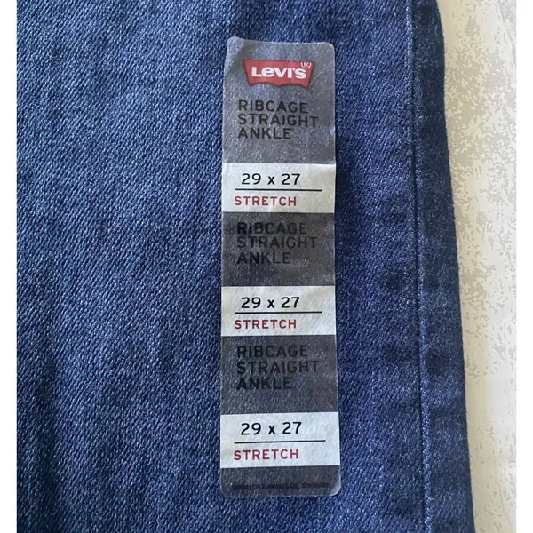 Levis Ribcage Straight Ankle Jean High Rise Slim Hip Denim Sculpting Sz 29 x 27 - Image 11