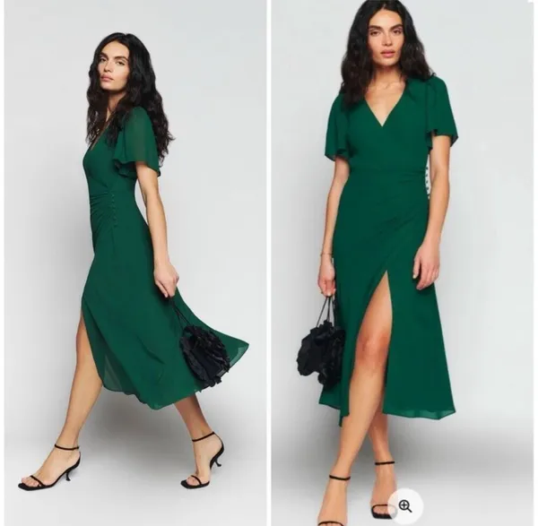 Reformation Breanna Midi Dress Size 0 - Image 2