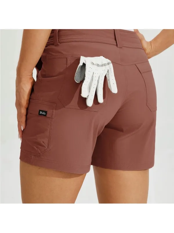 Everyday Women's Cargo Shorts in Rust Brown Size 6 - Image 6