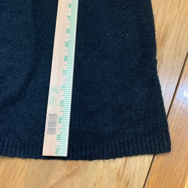 J.Crew Womens Black Long Sleeve Wool‎ Blend Crewneck Knit Sweater Dress Small - Image 4