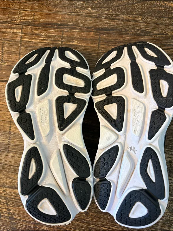 Hoka Bondi 8 Running Shoes Womens 7D Black White Max Cushion Wide - Image 7