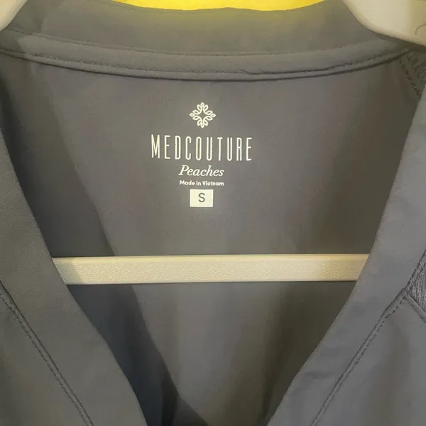 Med Couture Charcoal Scrub Top Gray - Image 3