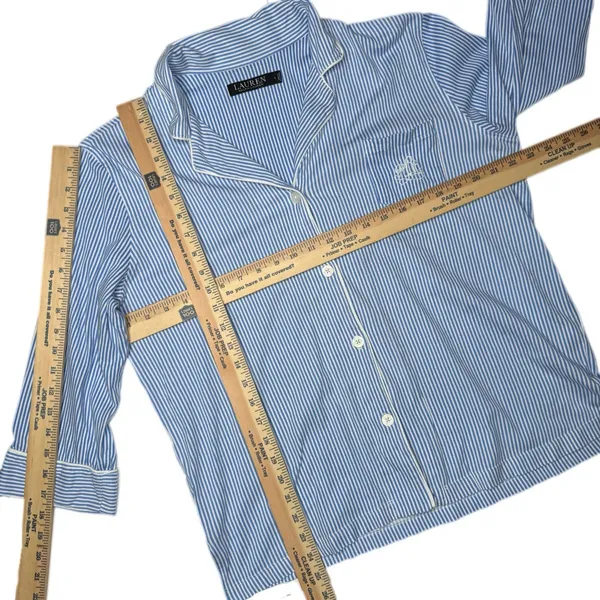 LRL Ralph Lauren Pajama Women's Size L Cotton 3/4 Sleeve Capri Pant Matching Set - Image 14