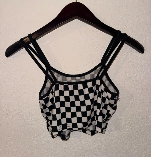 Checkered Crop Top Multiple - Image 2