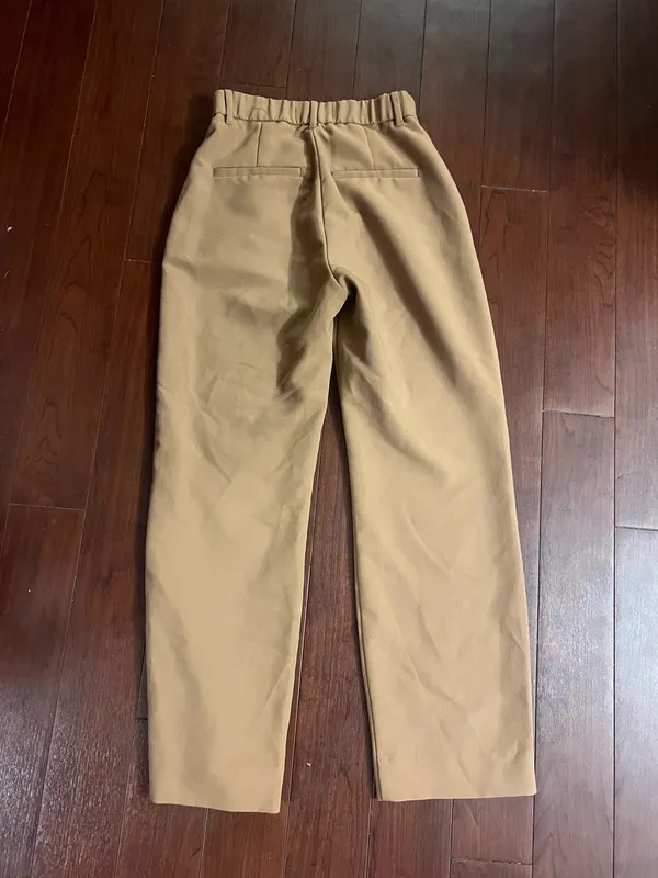 Tan Abercrombie & Fitch Crossover Dress Pants - Image 2