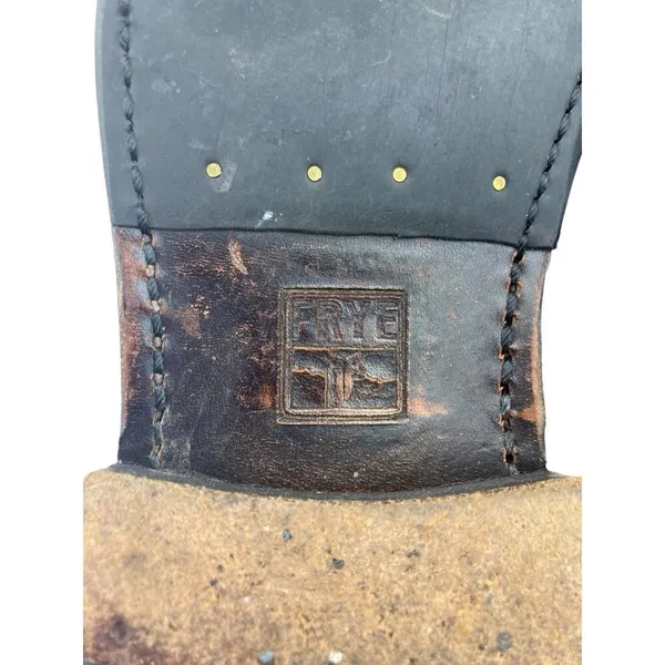 Frye Shirley Booties Women’s Size 6.5 Brown Leather Ankle Zip Distressed Cowgirl - Image 15