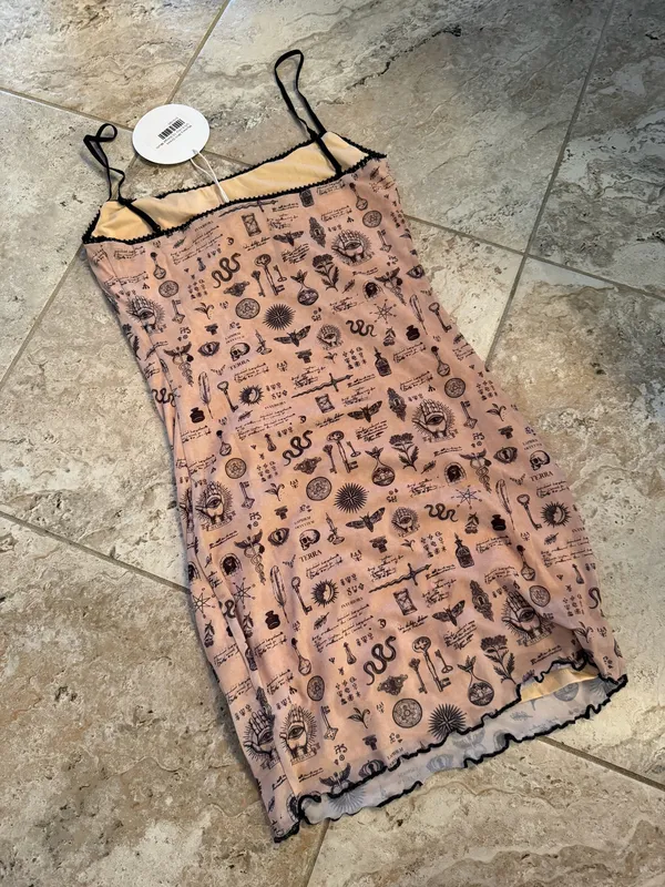 Princess Polly Print Mink Dress - Image 2
