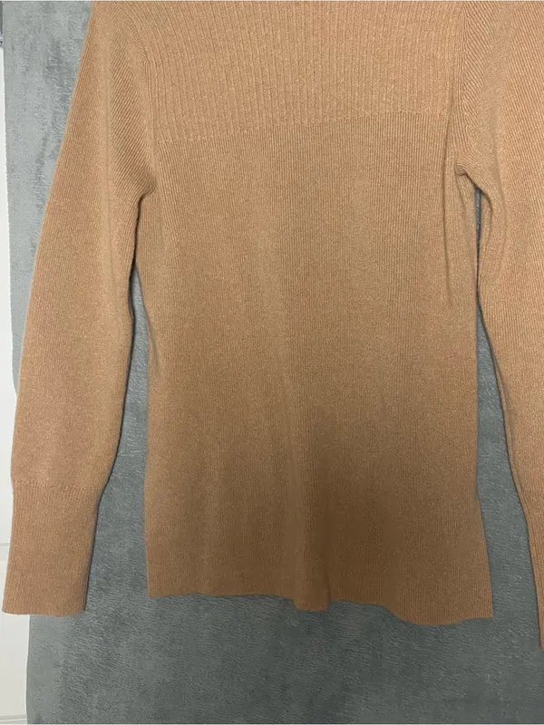 Women’s Camel Turtleneck Sweater Classic Cozy Knit Cashmere Fall Capsule Minimal - Image 9