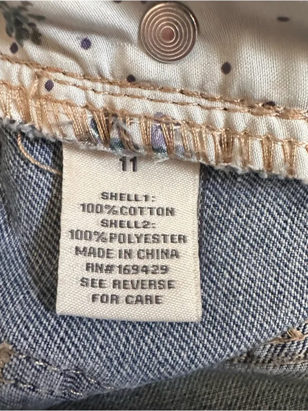 Project Rebel Denim Blue Lightwash High Rise Frayed Hem Jean Shorts Size 11 - Image 12