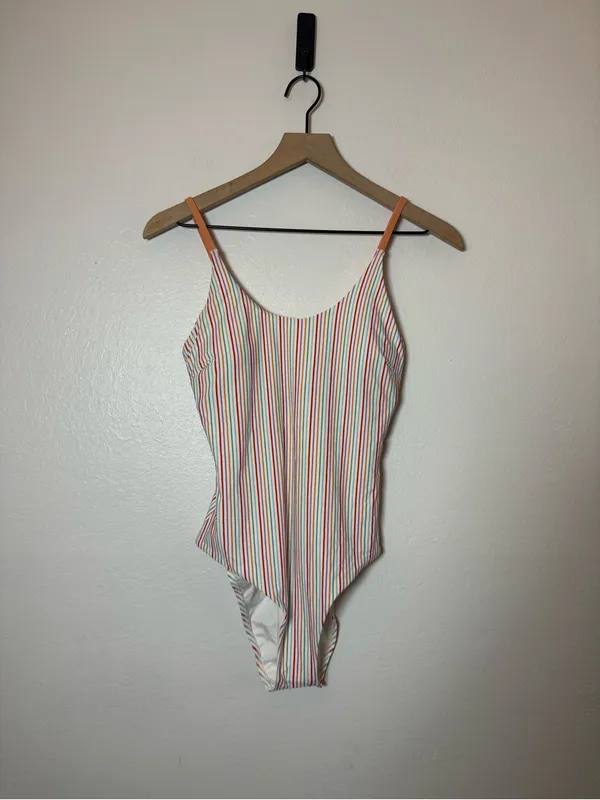 Roller Rabbit Multi Stripe Scoop‎ Neck One-Piece Swimsuit - Image 2
