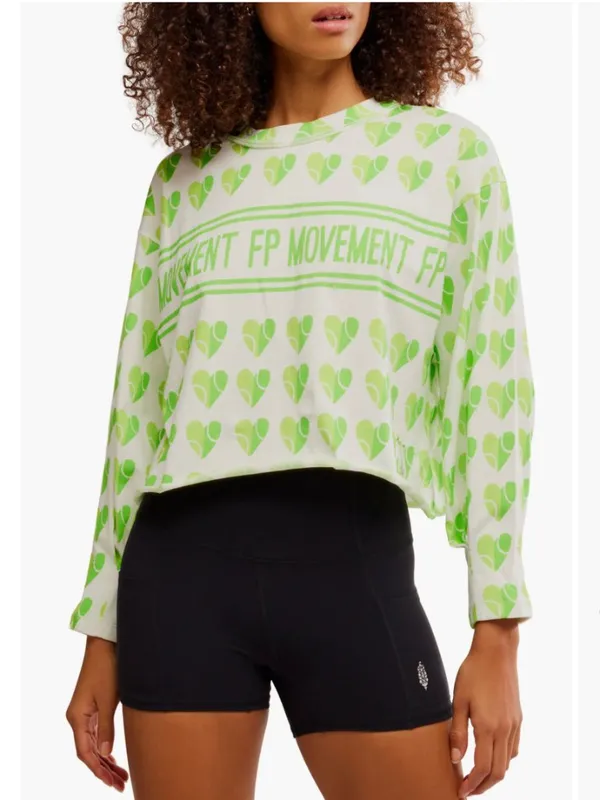 NWT Free People FP Movement Inspire Layer Logo Long Sleeve T-Shirt Large - Image 6