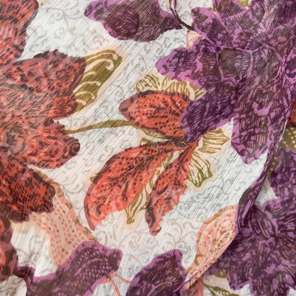 Old Navy Smocked Puff Sleeve Floral Top Women XXL Stretch‎ Flowy Cottage Boho - Image 6