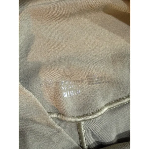 OFFLINE by Aerie Real Me Crossover High Waisted 7" Bike‎ Shorts Olive Green M - Image 4