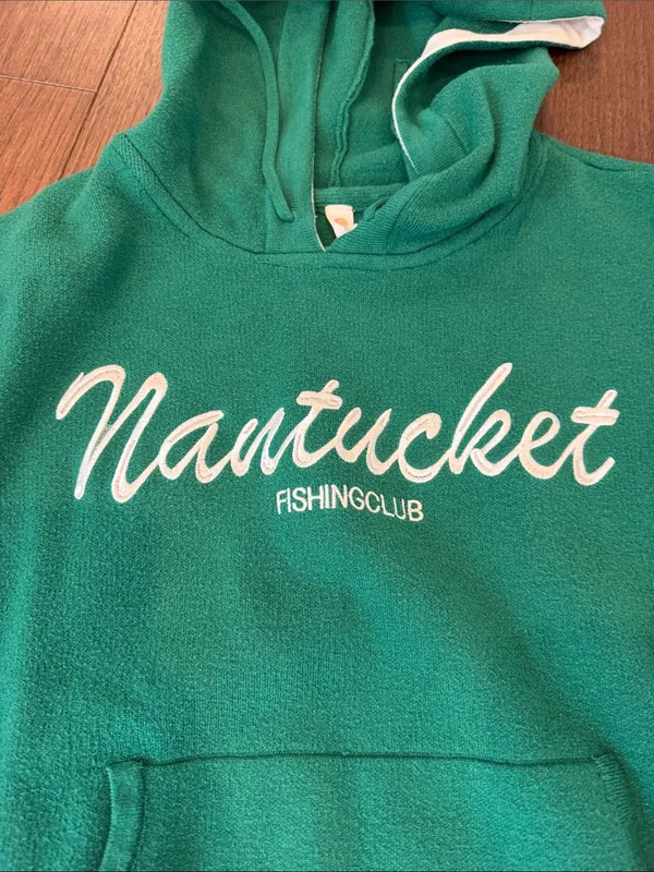 Daily Practice Nantucket Knit Hooded Sweatshirt in Green Size XS - C4-108 - Image 3
