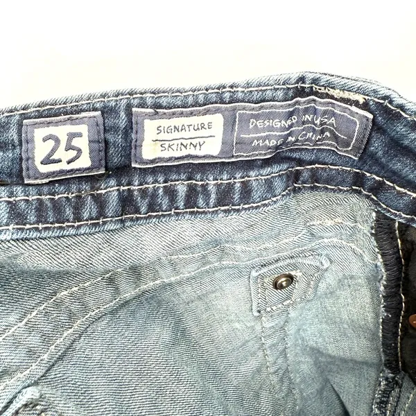Miss Me Size 25 x 31 Blue‎ Jeans Denim Pants Signature Skinny Style Embellished - Image 5
