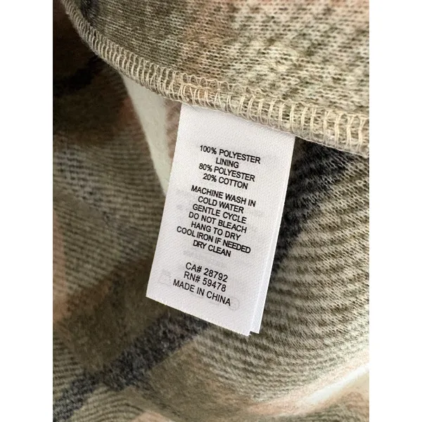 Joie Women's Plaid Shacket Jacket Button Front Relaxed Fit Pockets 1X - Image 4