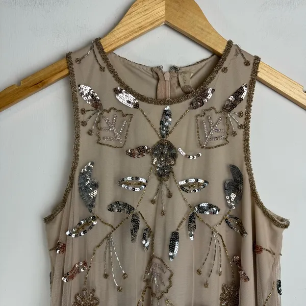 NWT Altar’d State Embellished Jewel Beaded Swing Dress Sz Small Mini Mesh Tulle - Image 7