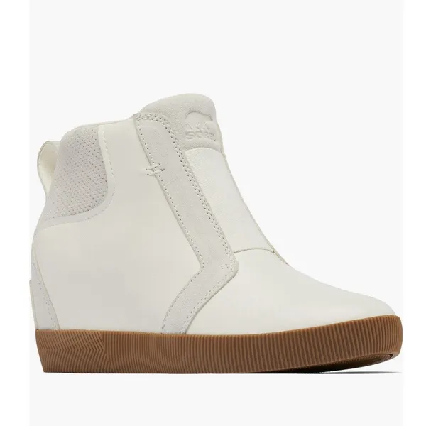 Sorel Out N About Wedge Leather Bootie, Ankle Boots White/Sea Salt, Size 8.5 NWT - Image 2