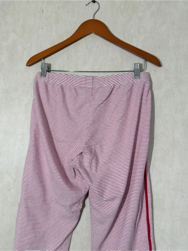 LAKE Women’s 100% Pima Cotton Classic Red Ticking Stripe Pajamas Set M - Image 10