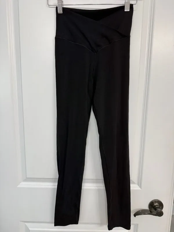 Aerie OFFLINE Real Me Black Crossover 7/8 Leggings M - Image 3