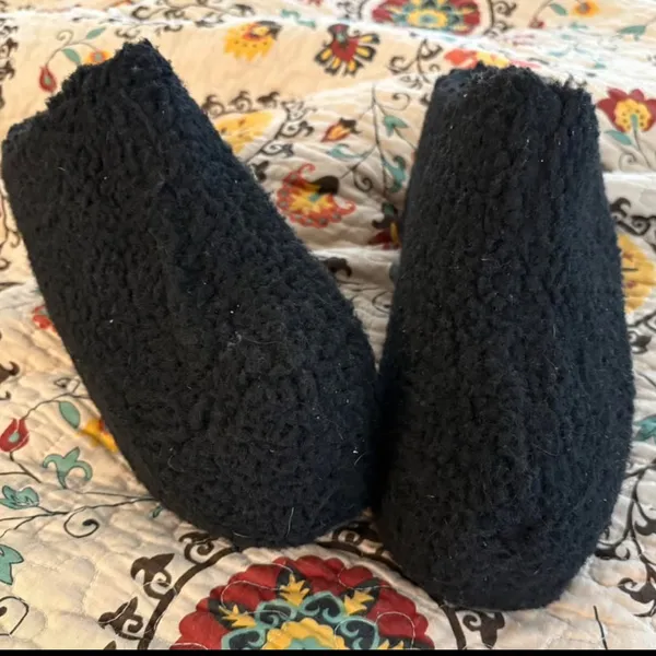 Azalea Wang Black Sherpa Platform Clogs NWOT Faux Fur Chunky Mule - Image 5
