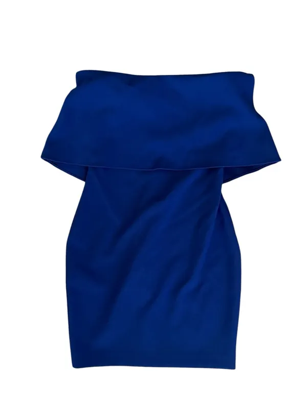 Likely Revolve Women’s Driggs Strapless Ruffle Bust Bodycon Blue Midi Dress Sz 0 - Image 2