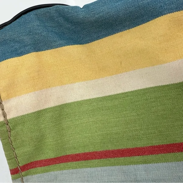 Fossil striped braided handle shoulder bag colorful magnetic closure casual - Image 4