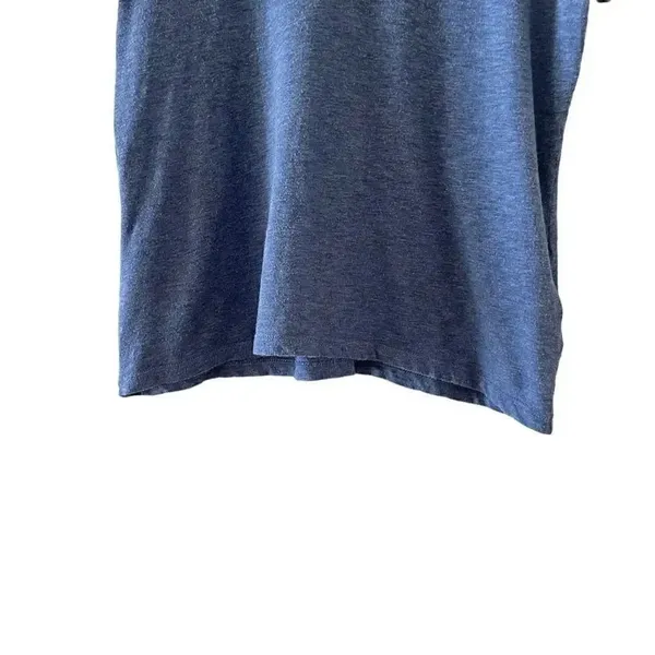 Madewell Heather Blue Cotton V-Neck Short Sleeves Essential Women’s SZ M #1489 - Image 4