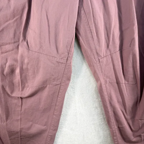 Old Navy 2X High Waisted Pulla Utility Pants Comfort Casual Pull On Pink‎ Barrel - Image 4
