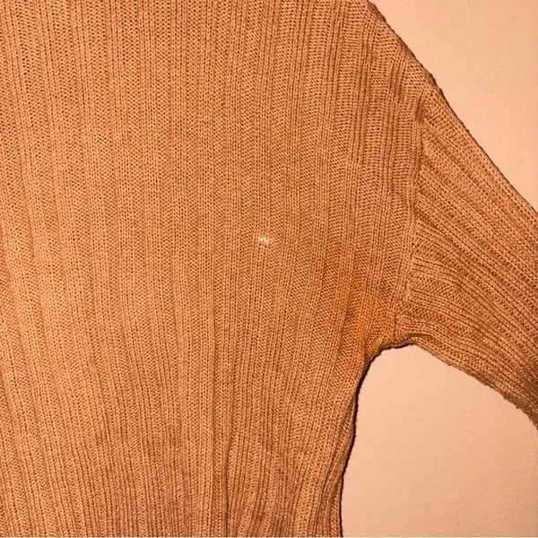 American eagle‎ ribbed cropped boxy button up cardigan brown size small - Image 7