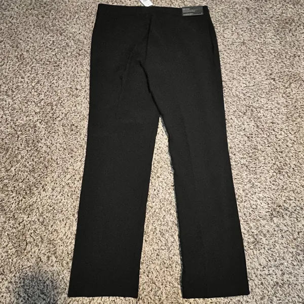 Ann Taylor Devin Fit Black Straight Leg Dress Pants‎ Side Zip Size 6 NEW - Image 5