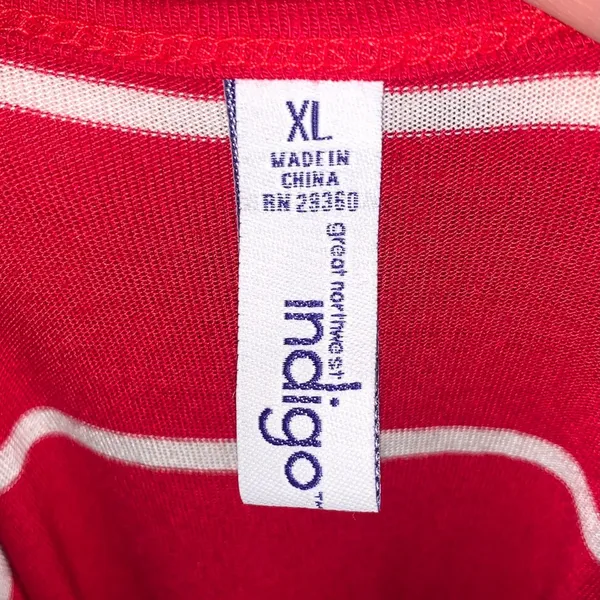 Great Northwest Indigo Red with White Stripes Sleeveless Maxi Dress - Image 4