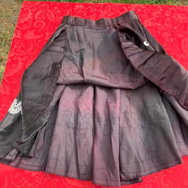Vintage black skirt size small fairy whimsyGoth fall winter sequin‎ - Image 4