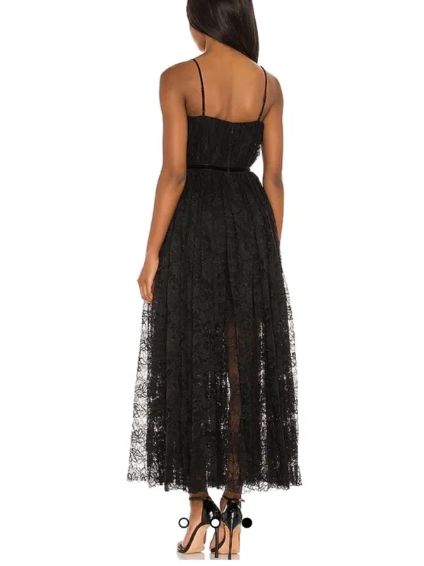 Revolve Sau Lee Selena Black Lace Dress - Image 2