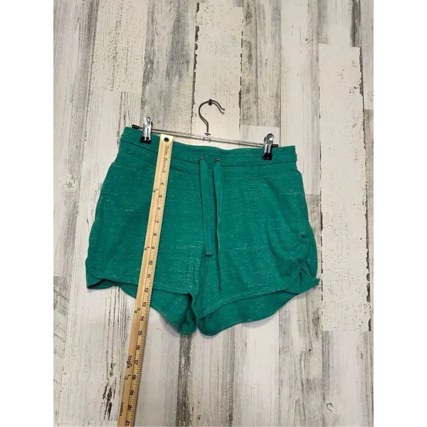 Green Drawstring Lounge Shorts Women’s Size Medium Soft Athletic Casual Shorts - Image 3