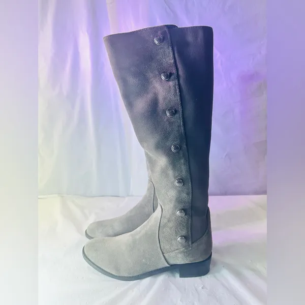 Vince Camuto Black Over-the-Knee Button-Accent Boots - Image 5