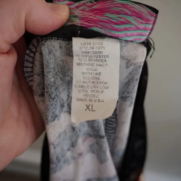 90s Grunge Say Anything‎ Floral Crushed Velvet Skater Mini Skirt XL Black Orange - Image 8